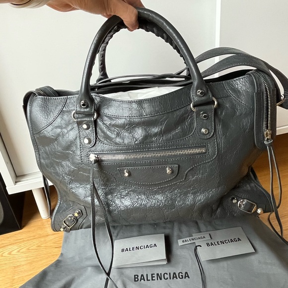 NEW Balenciaga City Bag Grey - Picture 2 of 14
